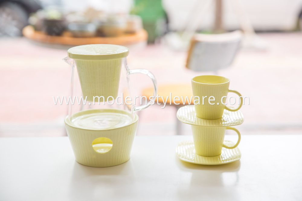 Turkish Tea Set Yellow